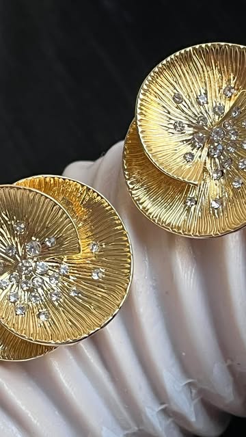 گوشواره طرح طلا مدل قابلمه ای